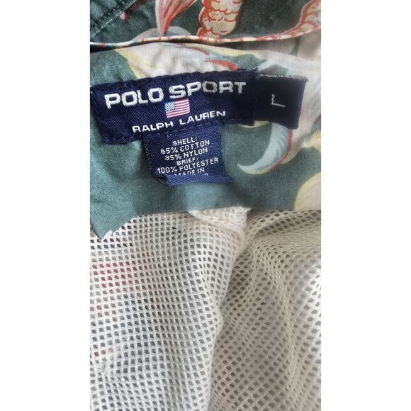 Polo Ralph Lauren Mens Swim Shorts Tropical Hawaiian Trunks Large - Picture 3 of 13